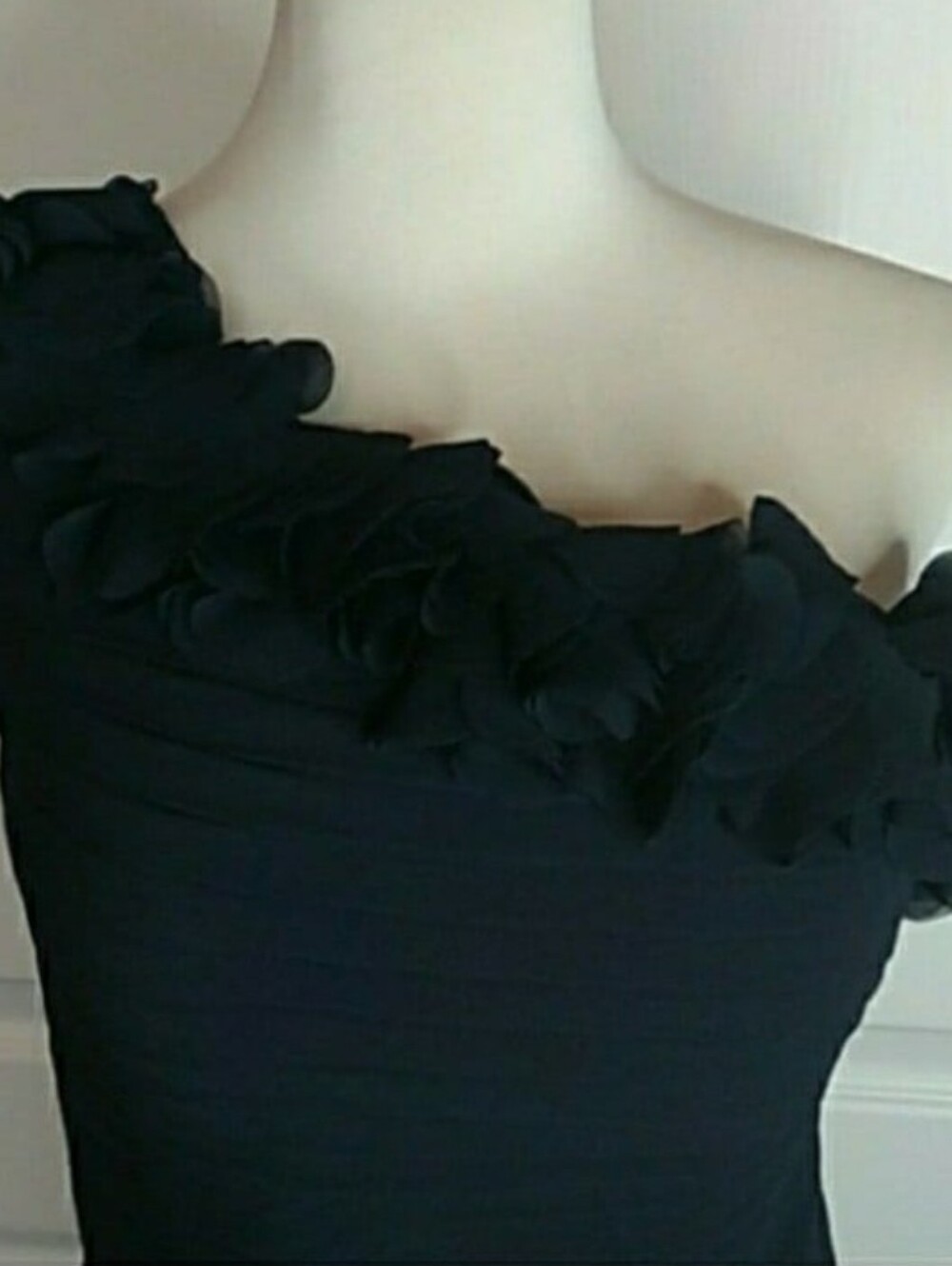NWT GOWN ONE SHOULDER MERMAID GOWN DRESS RUCHED NAVY BLUE WOMENS SIZE 6
